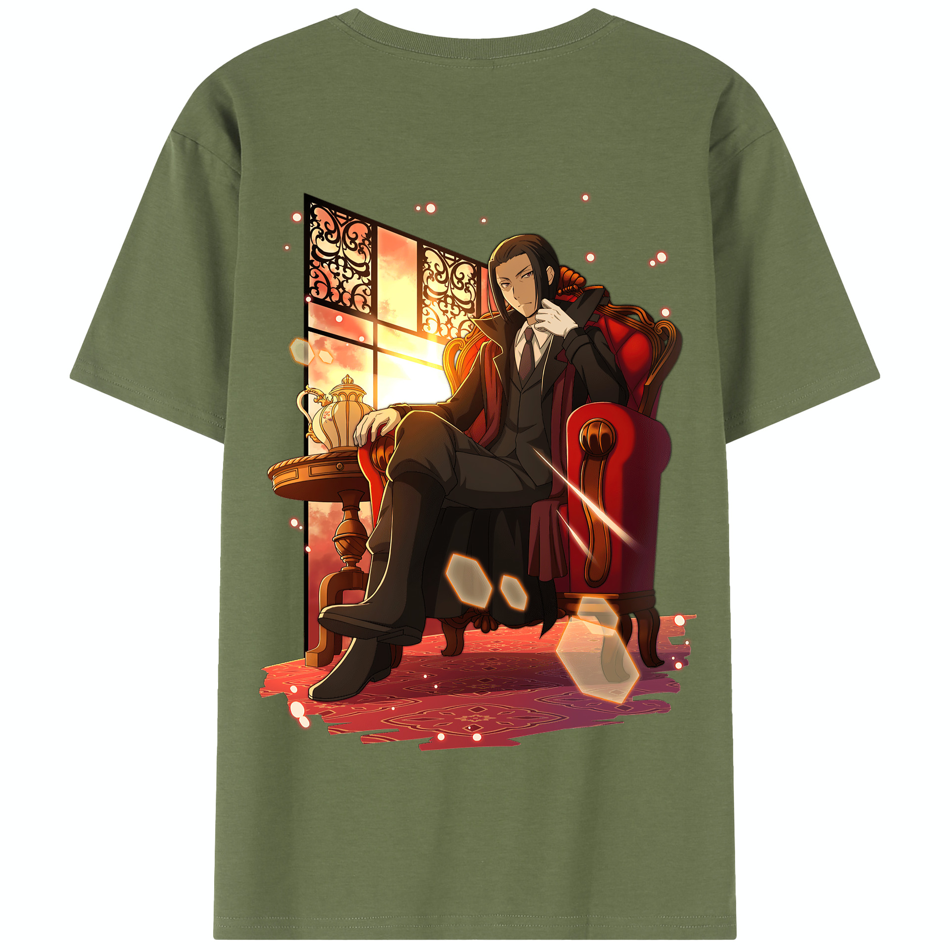 （画像用） 文豪ストレイドッグス Bungo Stray Dogs 綿100％半袖Tシャツ（背面プリント）